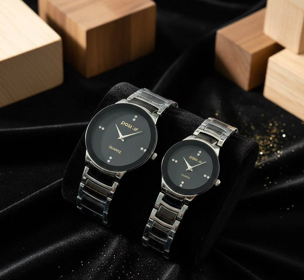 POSITIF Couple Watch – Elegant Matching His & Her Timepieces | Stylish Pair Gift For Lover